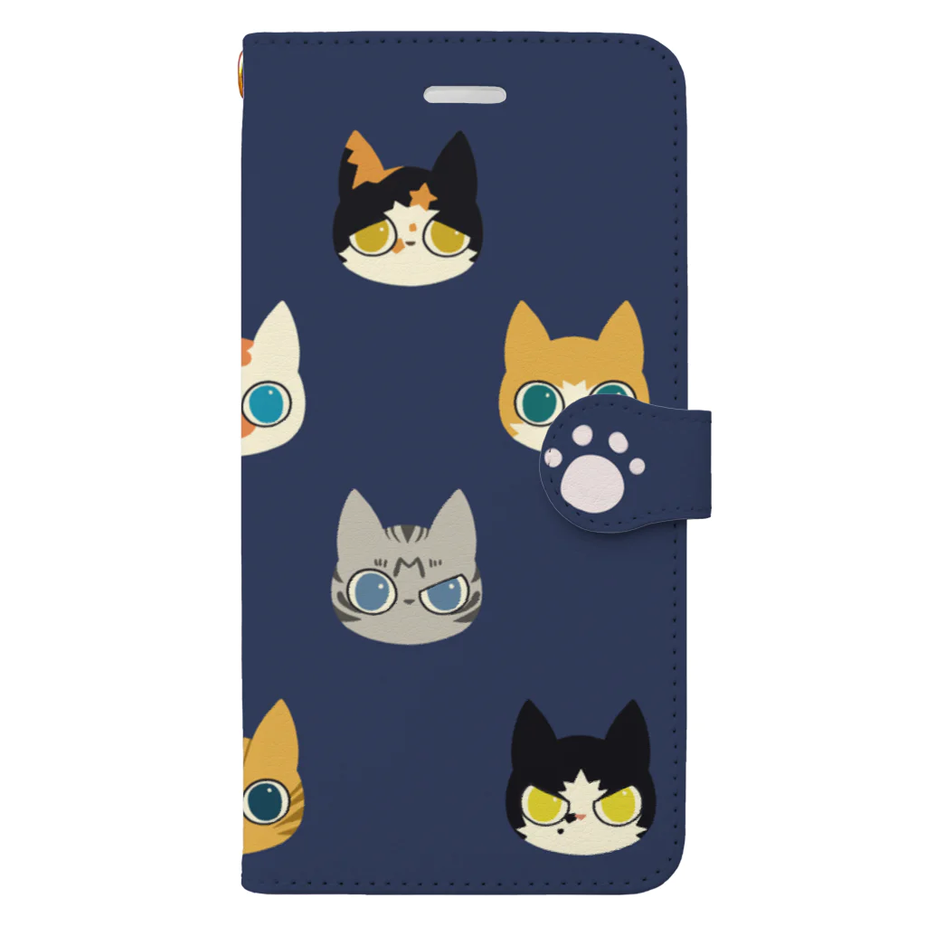 ROCOのねこたま Book-Style Smartphone Case