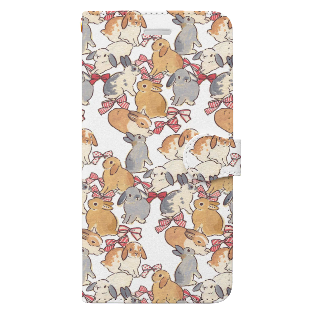 SCHINAKO'SのBunnies and Ribbons Book-Style Smartphone Case