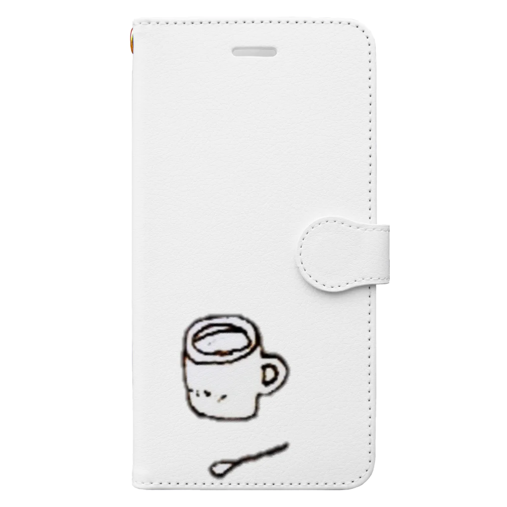 yuuhiのおみせのマグカップとスプーン Book-Style Smartphone Case