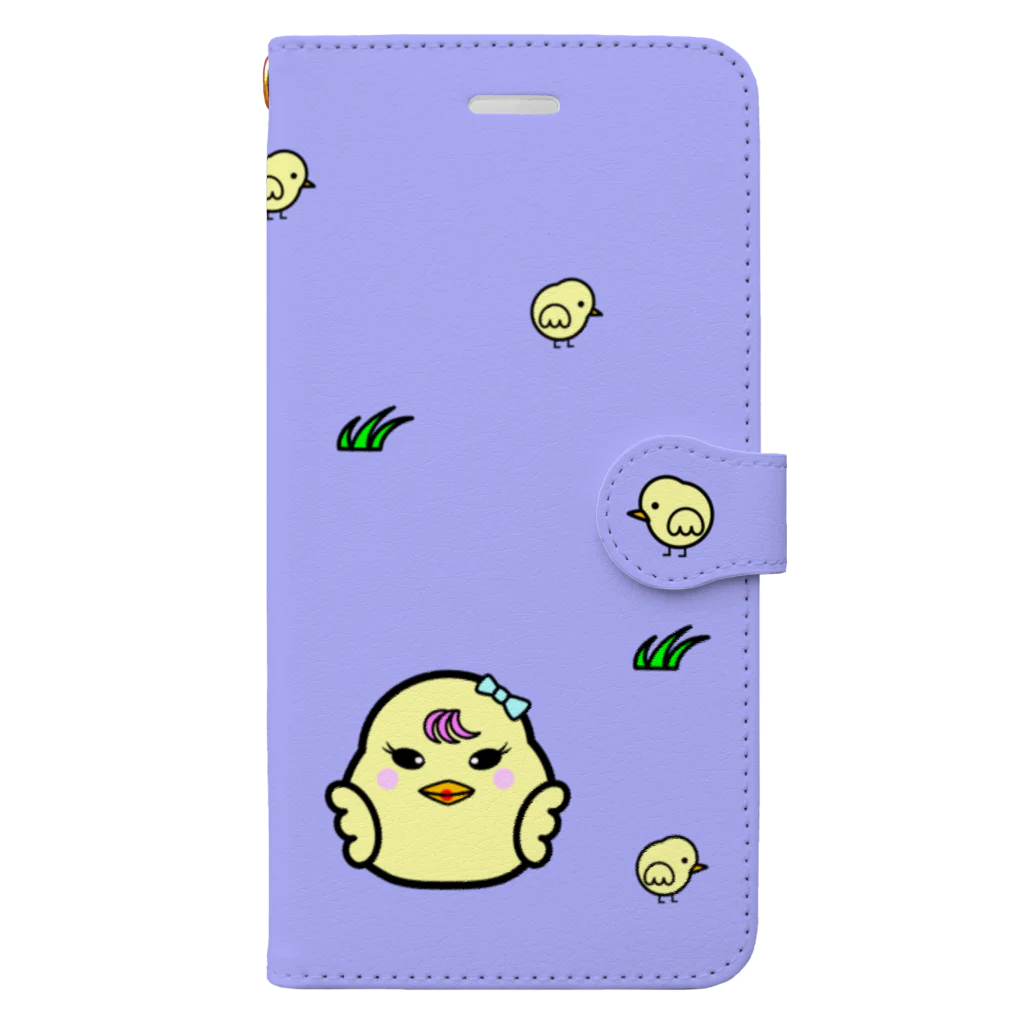 tomo-miseのひよこ ダルマ 2 （スマホケース・手帳型）  Book-Style Smartphone Case