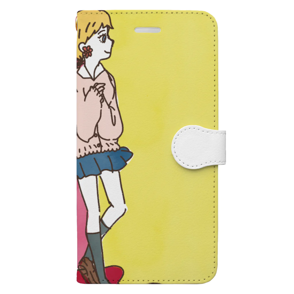 AM1:00のスクールガール Book-Style Smartphone Case