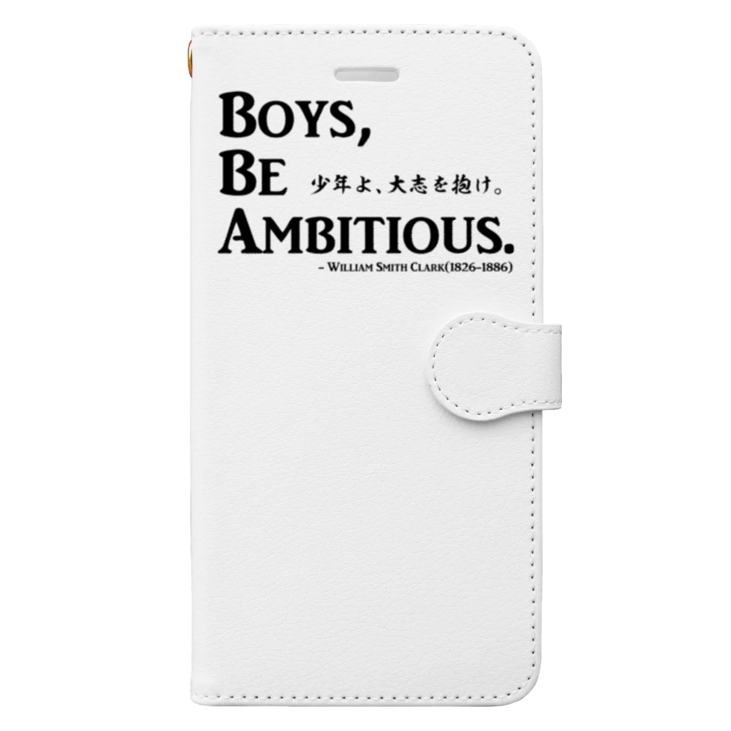 アタマスタイルの名言：「少年よ、大志を抱け」(Boys, Be Ambitious.)：クラーク博士 Book-Style Smartphone Case