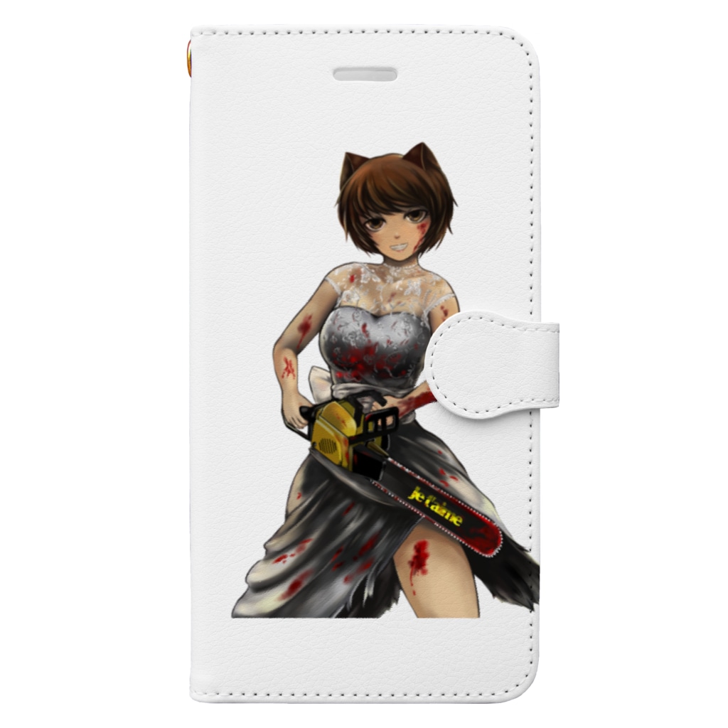 左向きの動物のゾンビ荒らし Book-Style Smartphone Case