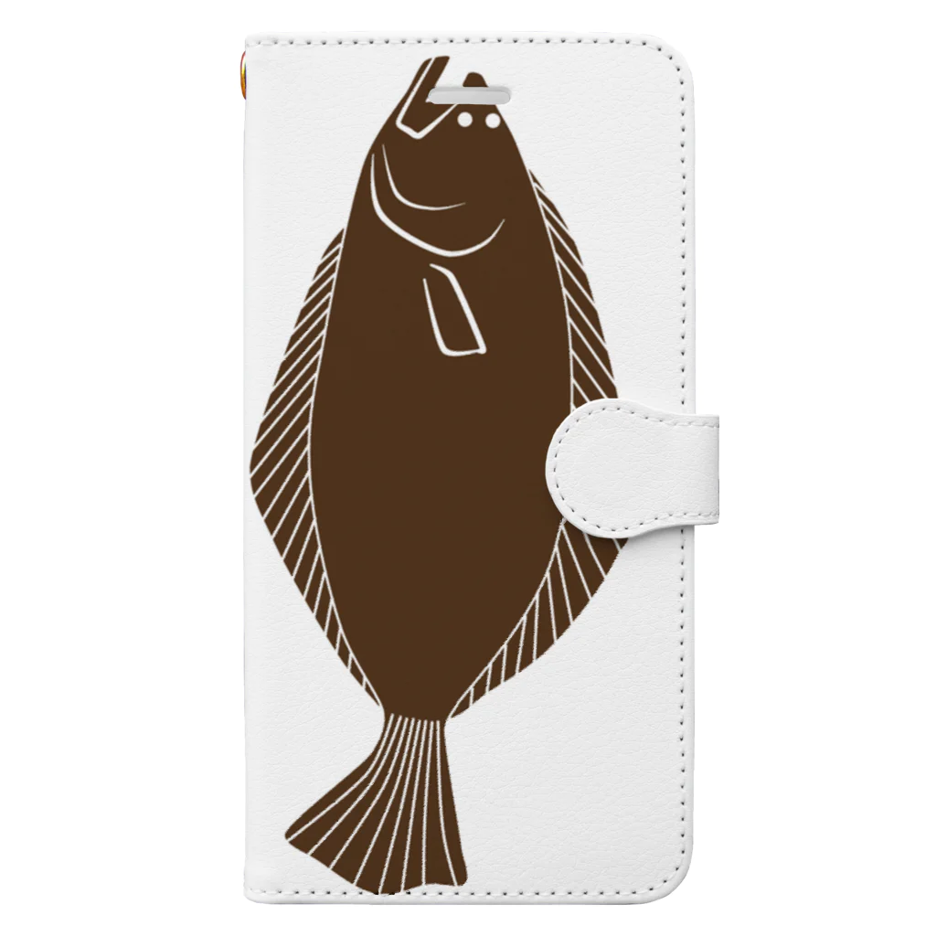 お絵描き看護師のカレイとヒラメのイラストグッズ Book-Style Smartphone Case