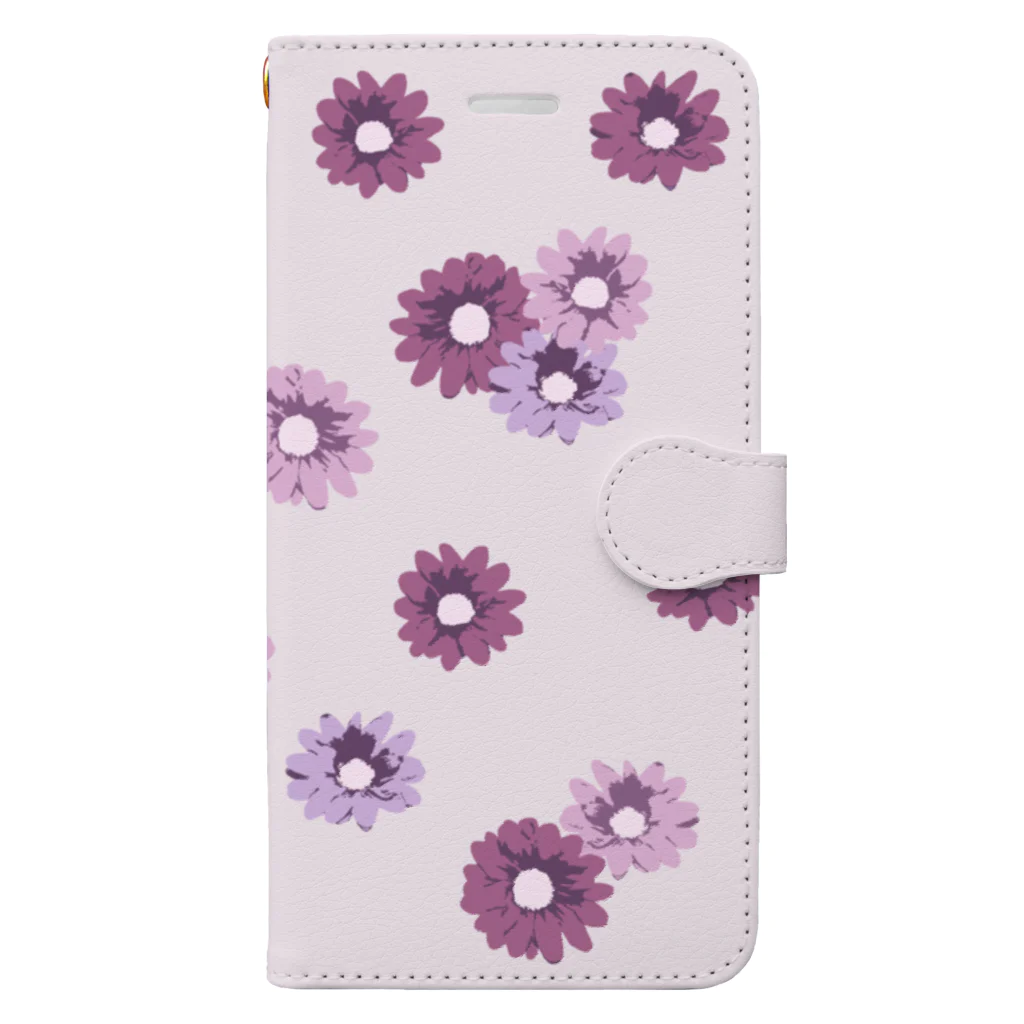 kuroki  miyaのピンクの花柄 Book-Style Smartphone Case