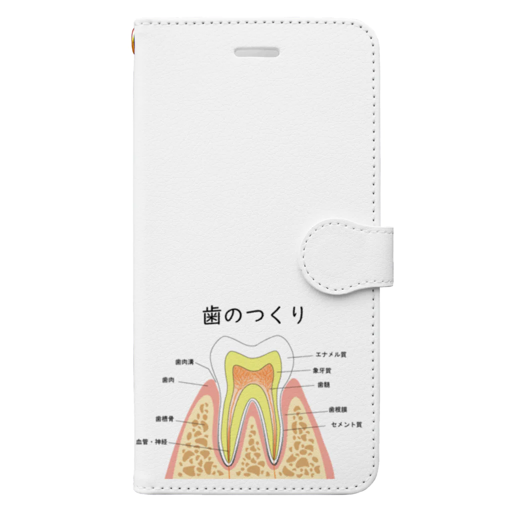 miu8080の歯のつくり Book-Style Smartphone Case