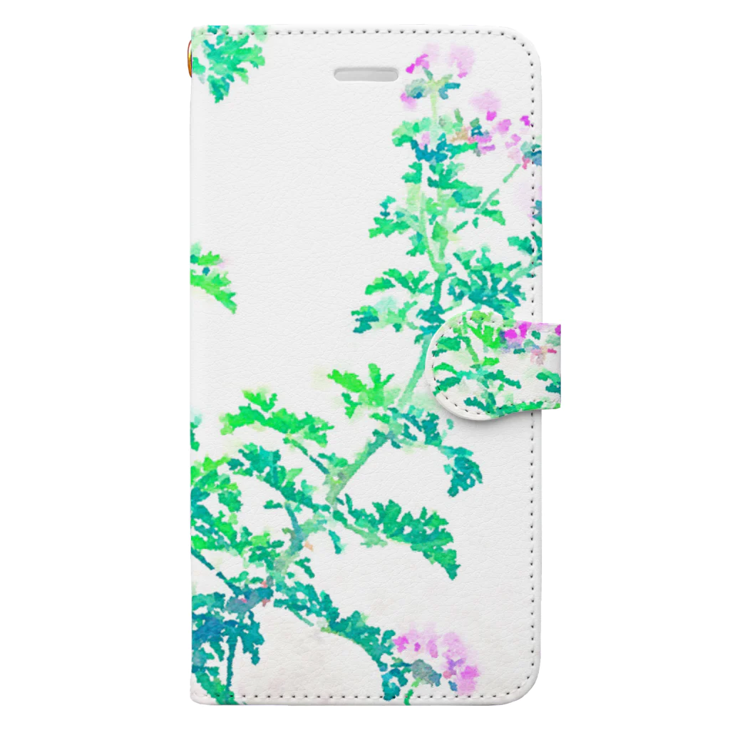 yunyunlivvyのGeranium 手帳型スマホケース