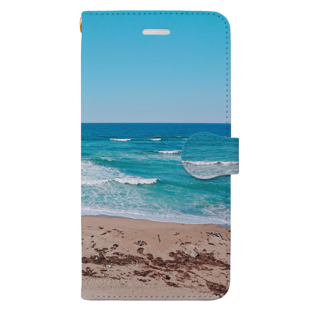 Sianの砂浜と青い海と青い空 Book-Style Smartphone Case