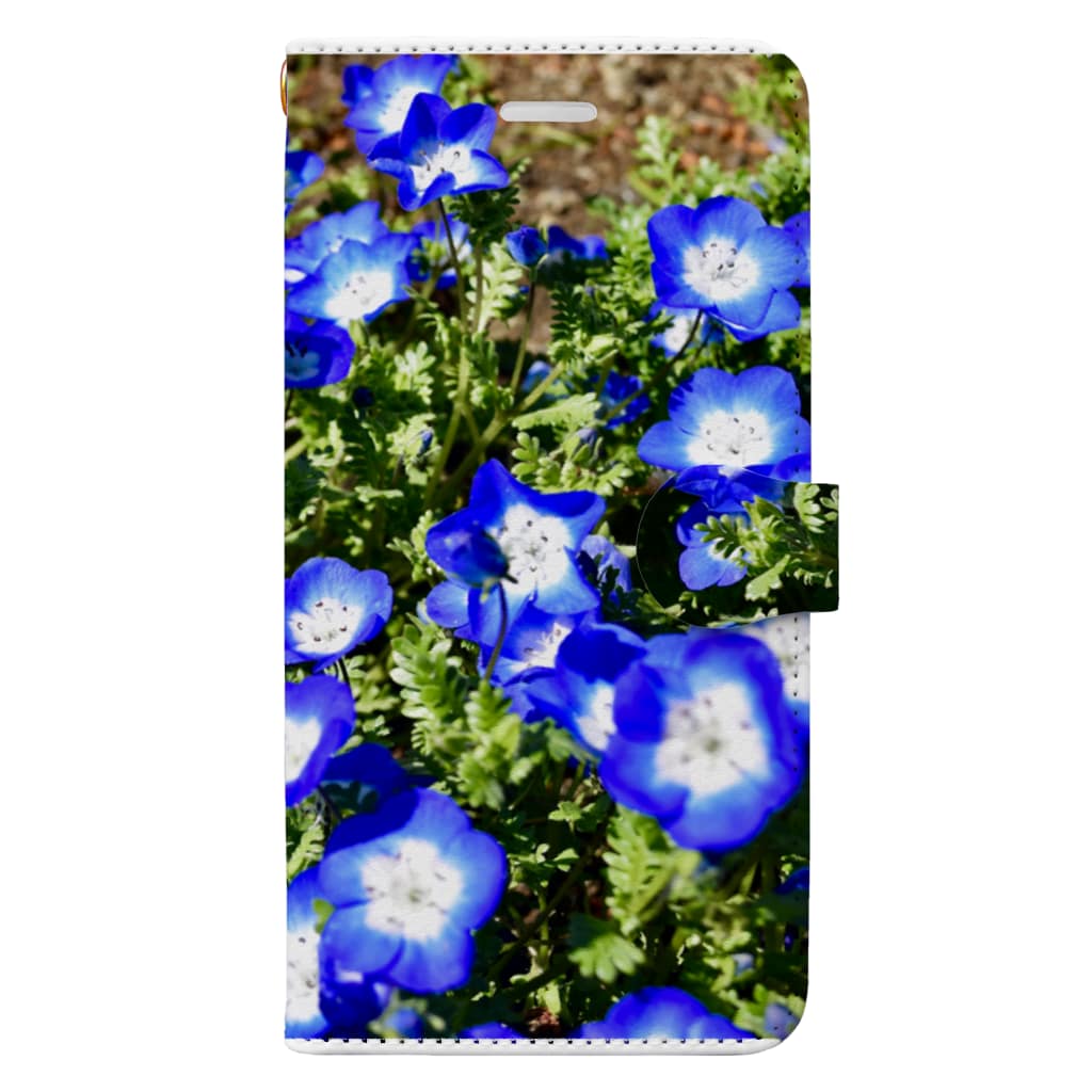 水りんご@ランニングマンの幸せの青い花 Book-Style Smartphone Case