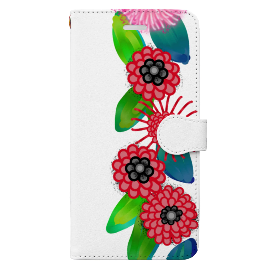 yaiの花柄 Book-Style Smartphone Case