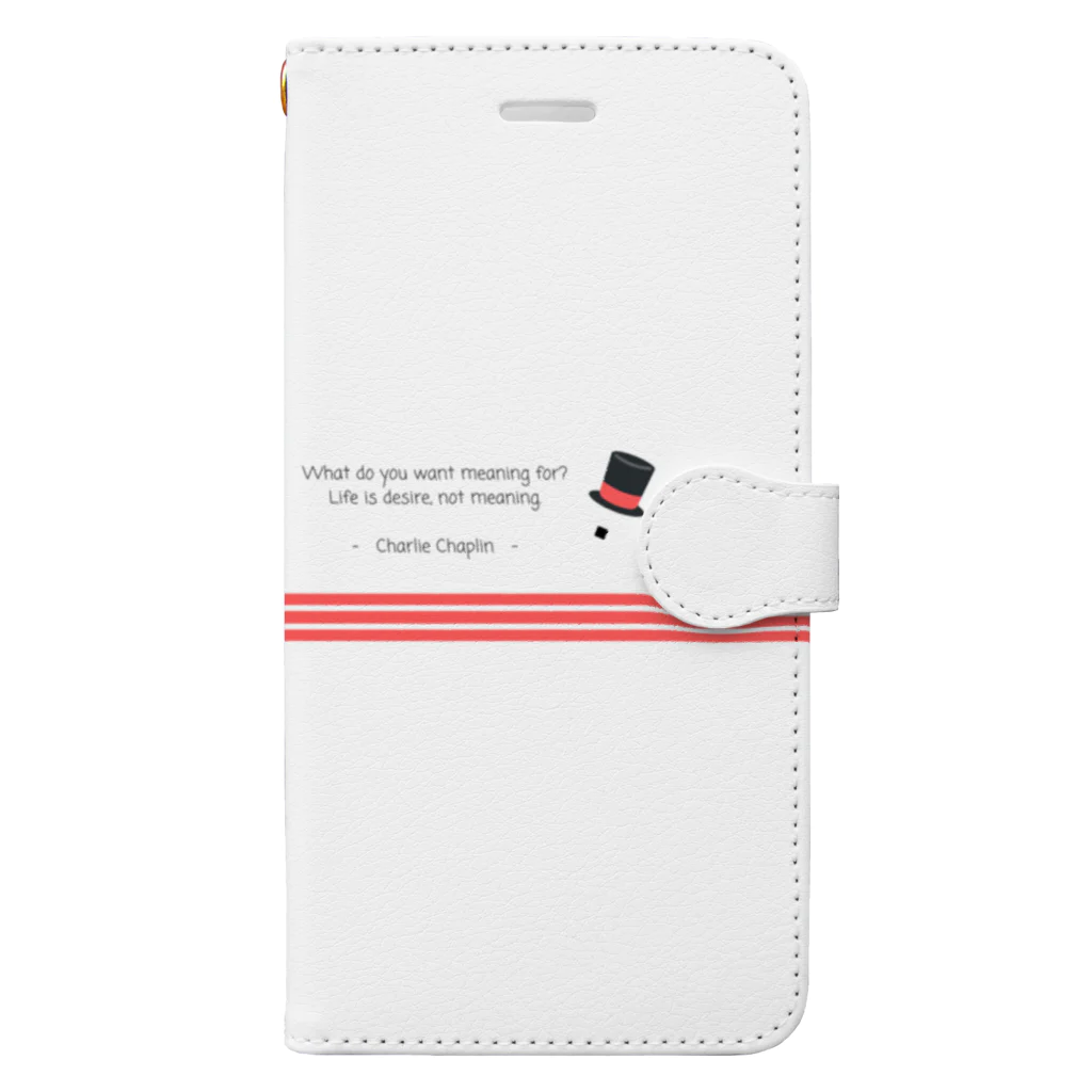 【Aphorism】-アホリズム-の【 Aphorism】チャップリン Book-Style Smartphone Case