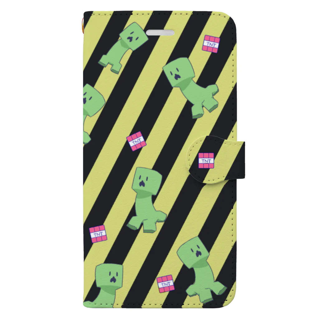 Menmeωのcreeper - black and yellow Book-Style Smartphone Case