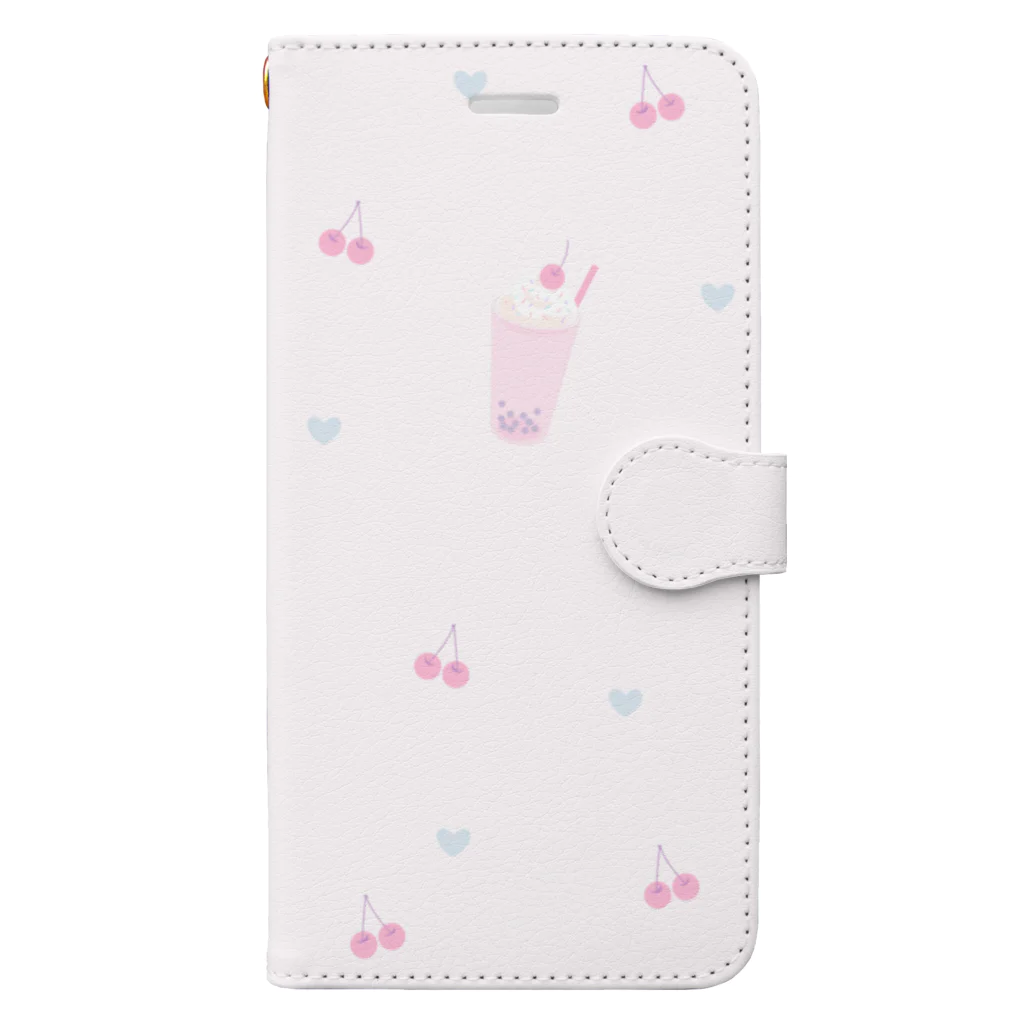 kuroki  miyaのゆめかわタピオカ クリームいろ Book-Style Smartphone Case