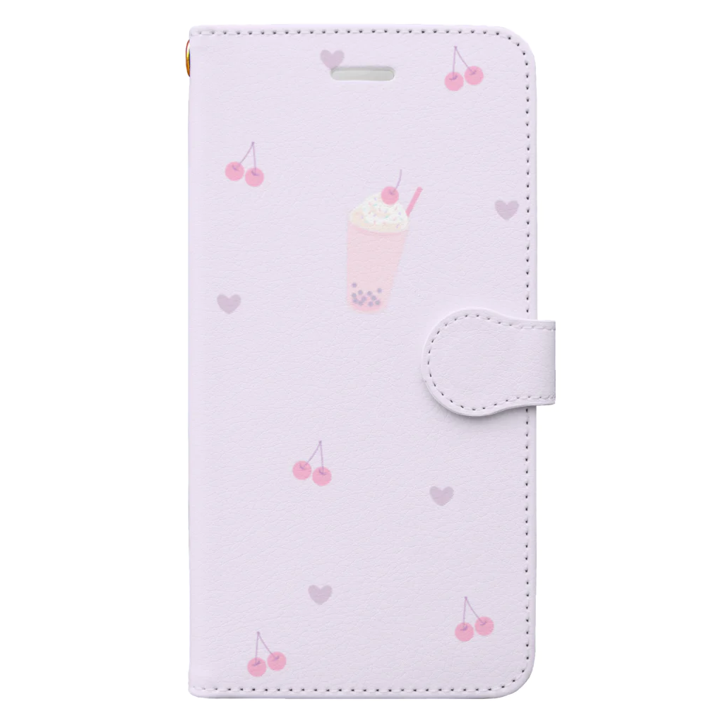 kuroki  miyaのゆめかわタピオカ パープル Book-Style Smartphone Case