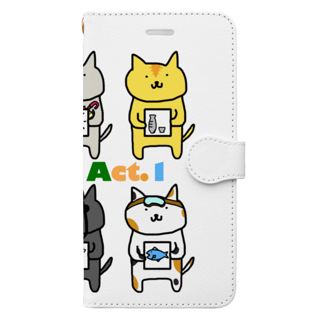 夏のどんぶり(ドンブリ)　ブラザーズ【ドンブラ】のneko-s Act.1 Book-Style Smartphone Case