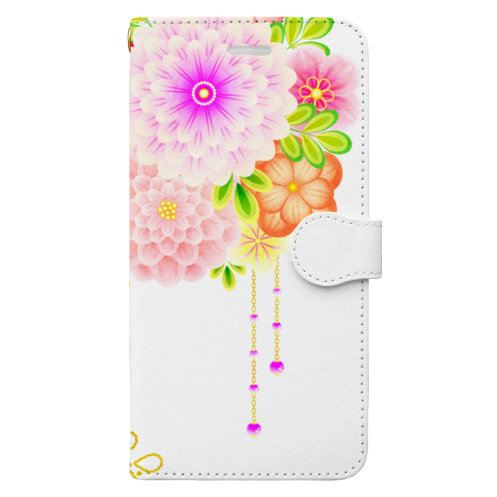 和の色彩 -wa_no_iroiro-の花かんざし01 Book-Style Smartphone Case