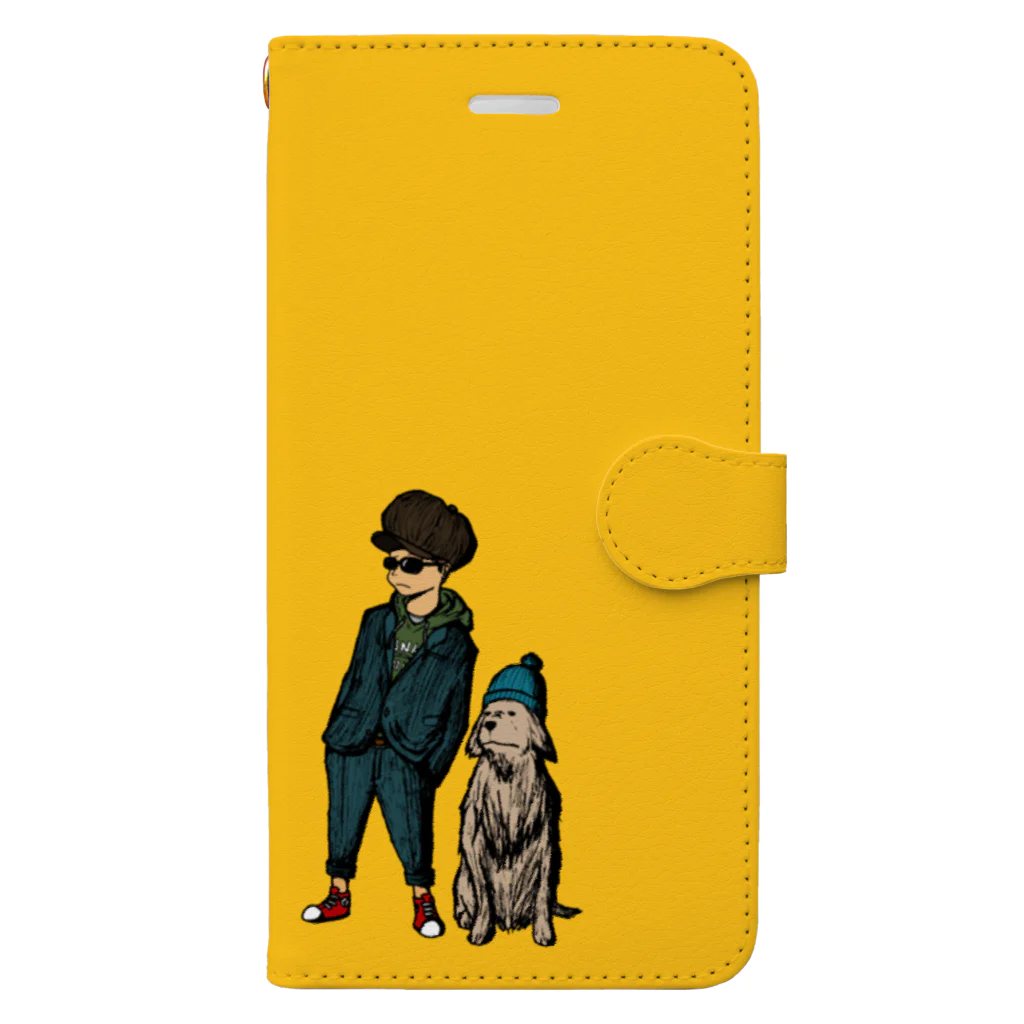 デザインショップの犬と13歳 Book-Style Smartphone Case