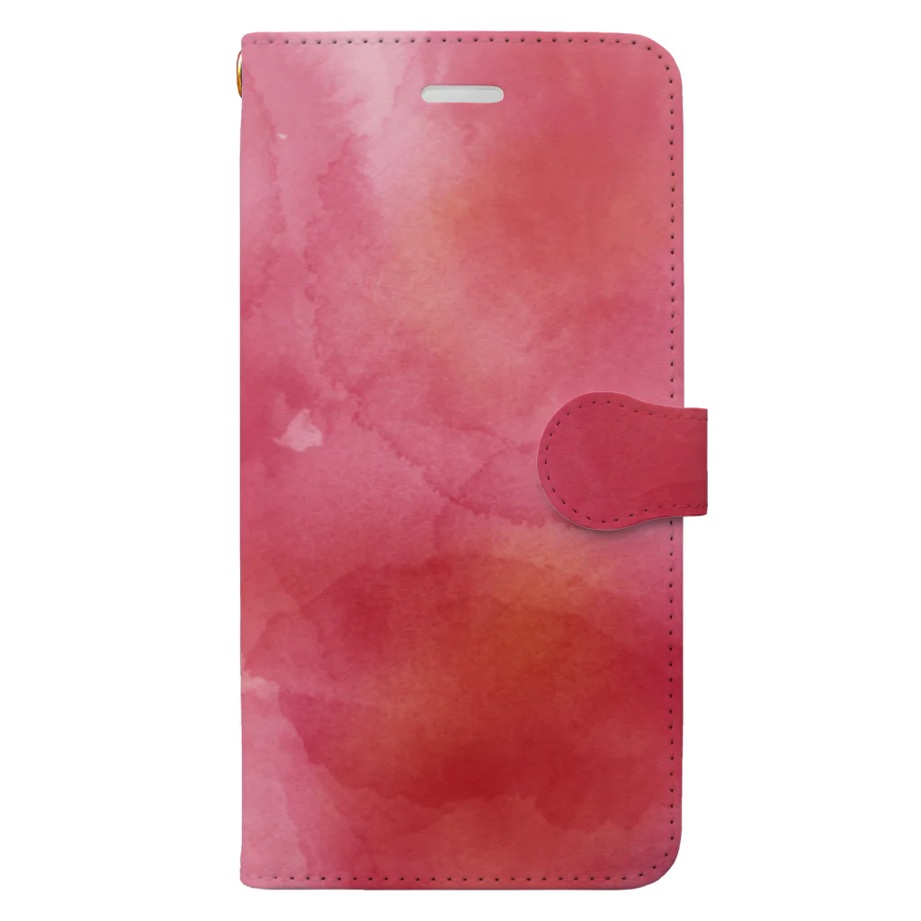 あまいもの水彩ピンク Book-Style Smartphone Case