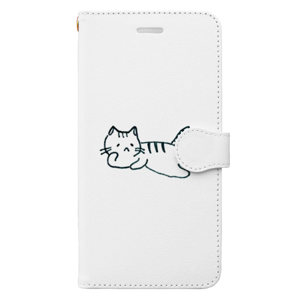 おもち屋さんのごろごろねこ Book-Style Smartphone Case