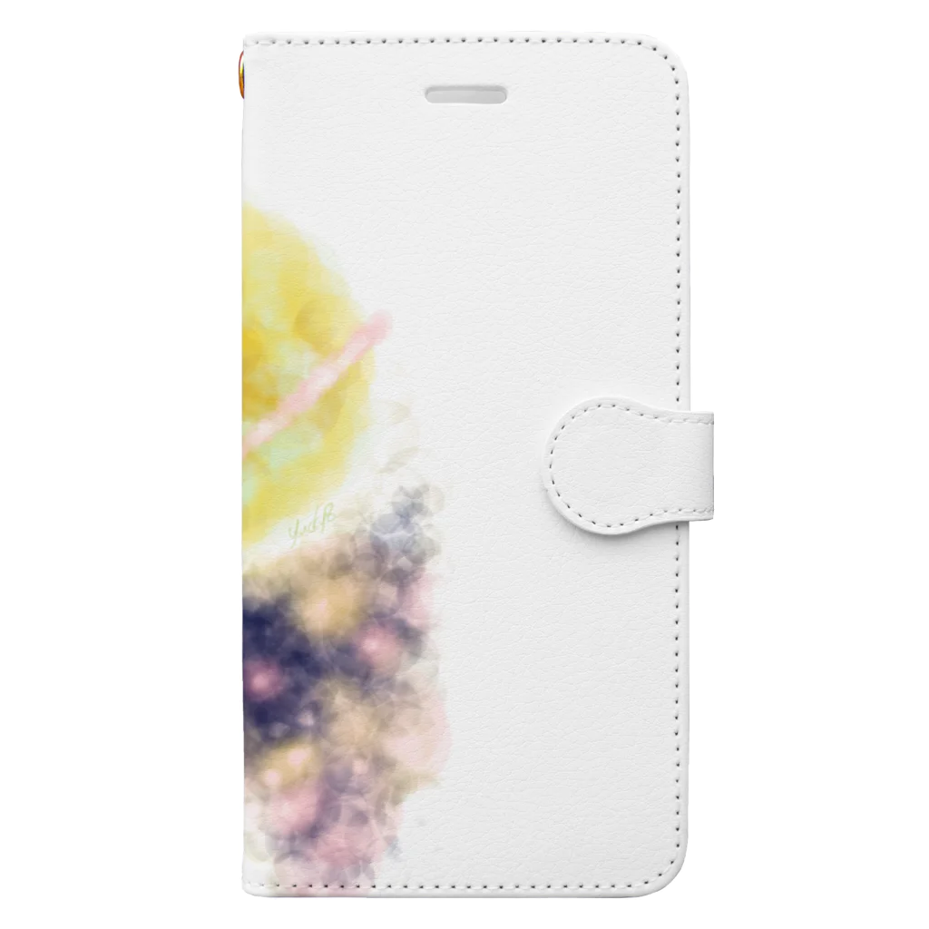 Snowman Art Roomの青猫と月と Book-Style Smartphone Case