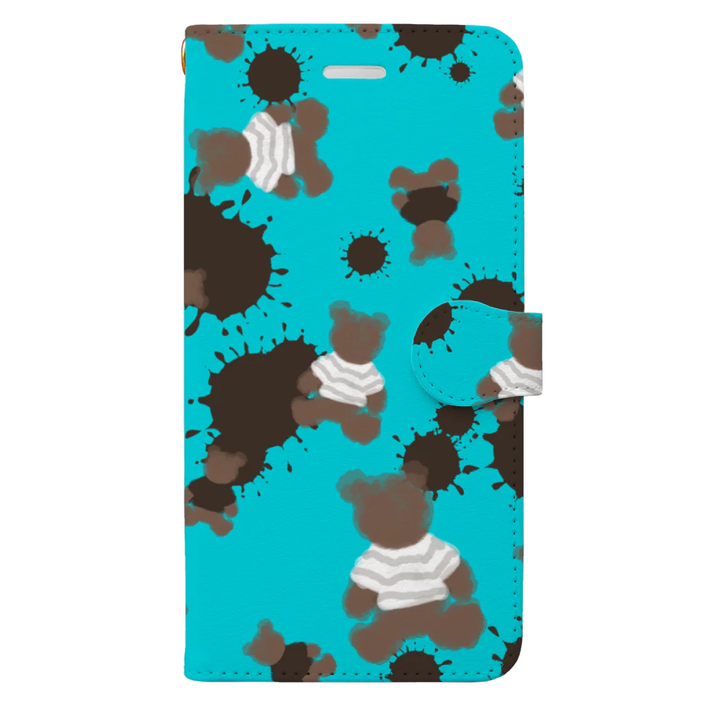 かじきのchoco mint kuma Book-Style Smartphone Case