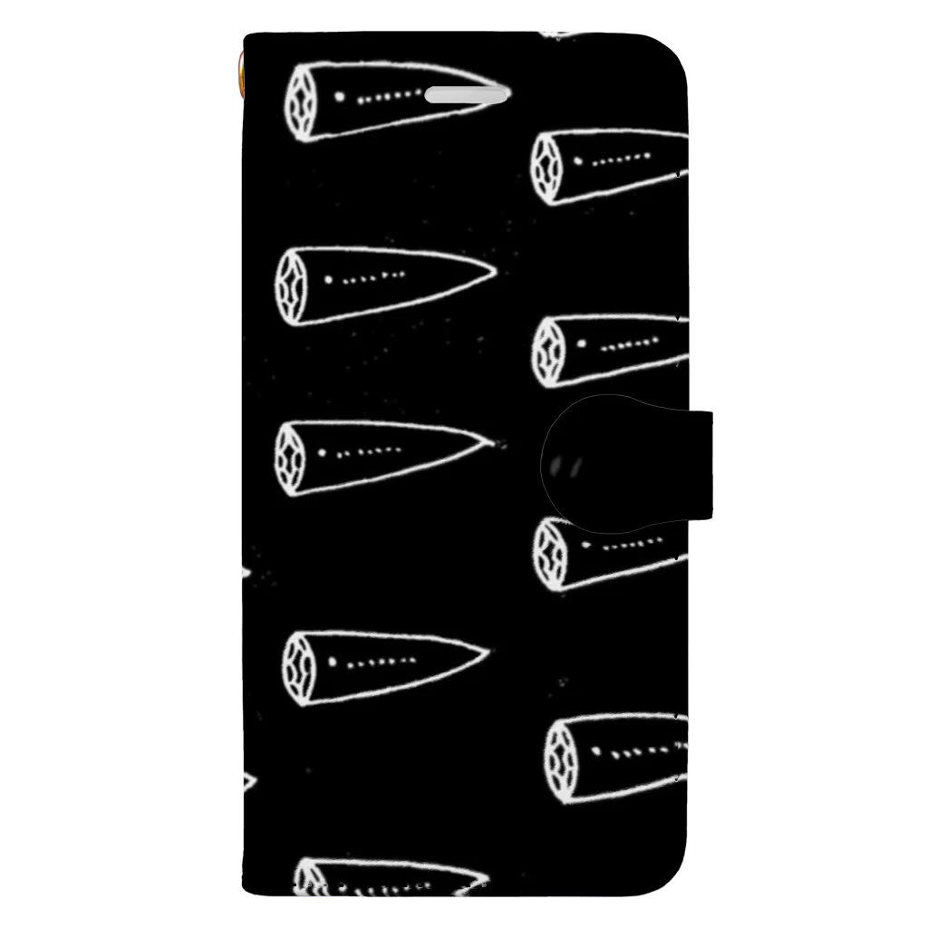 つゆくさ色の小間切れの白のヤツメウナギ Book-Style Smartphone Case