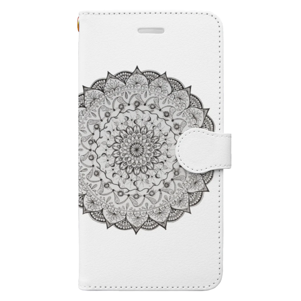 chisatoartのMandala 内にひそむ遊び心 手帳型スマホケース