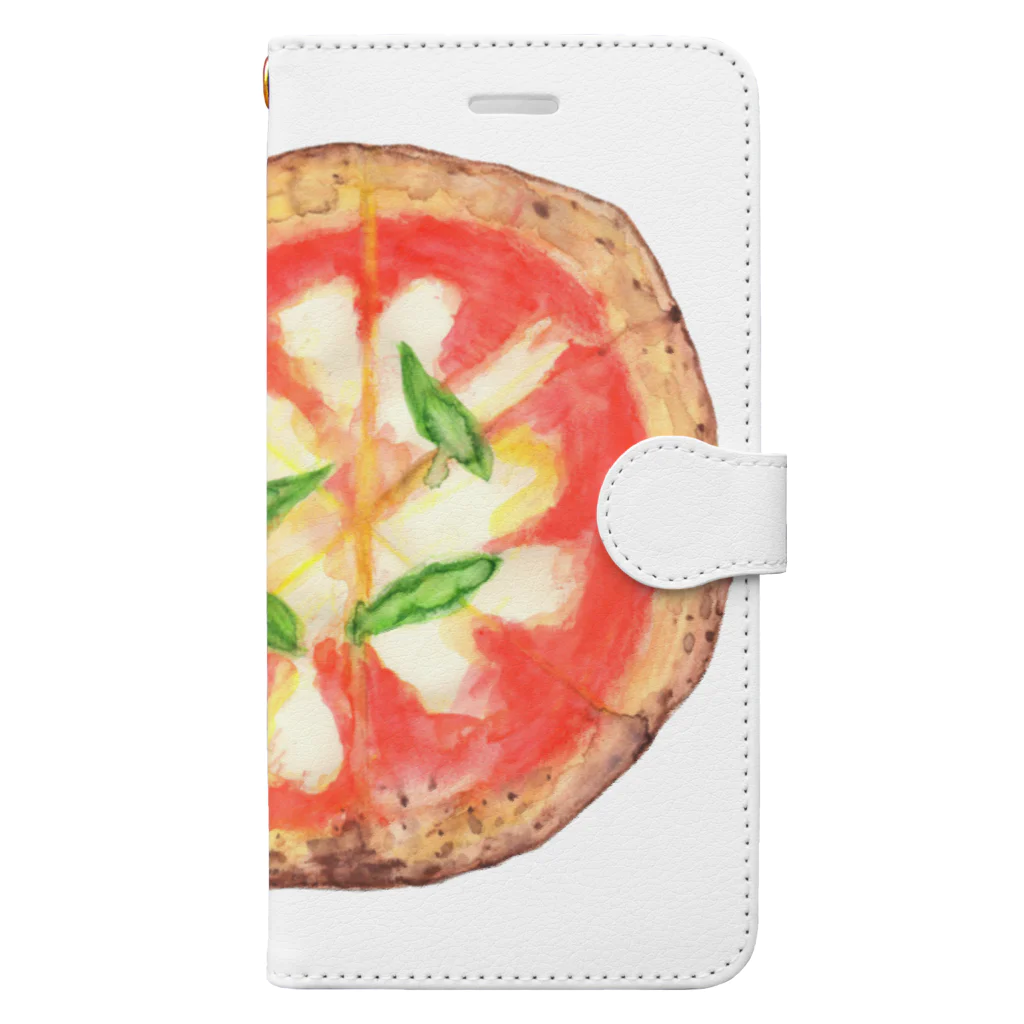 .michiko.のPizza マルゲリータ 手帳型スマホケース