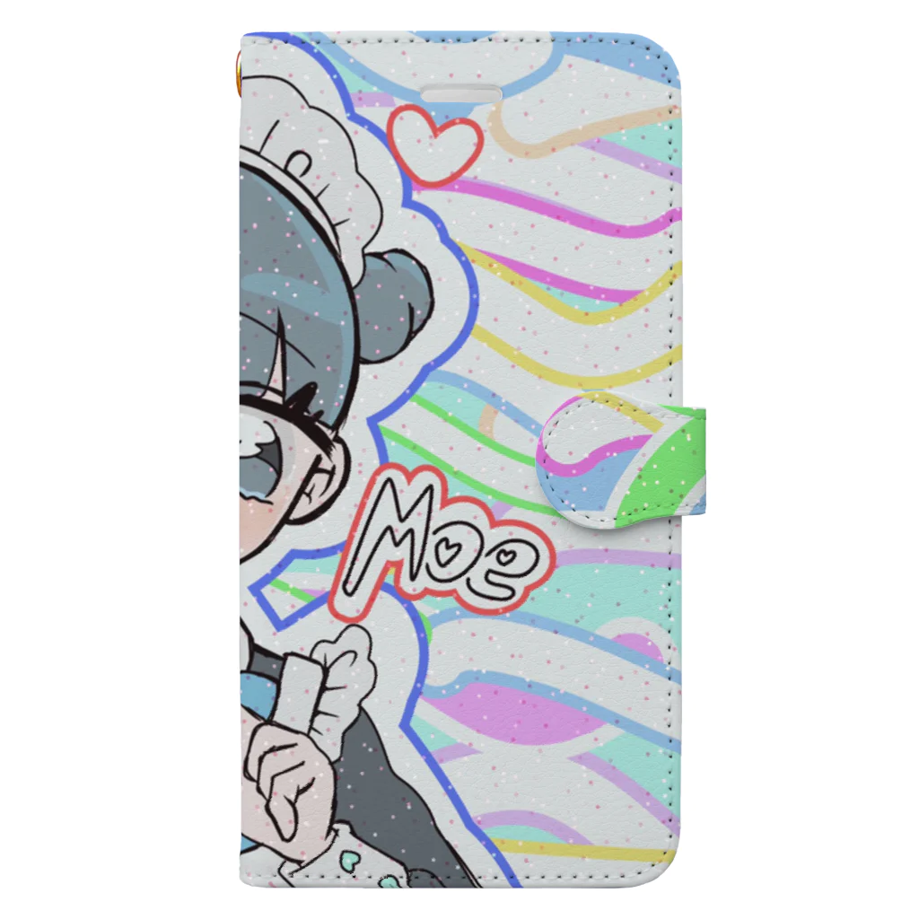 循環性飽食のお団子青メイドちゃん(カラフル) Book-Style Smartphone Case