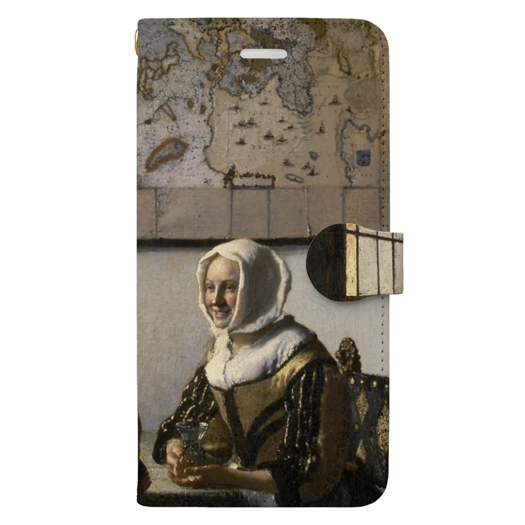 Art Baseの兵士と笑う女 / フェルメール (Officer and Laughing Girl 1657) Book-Style Smartphone Case