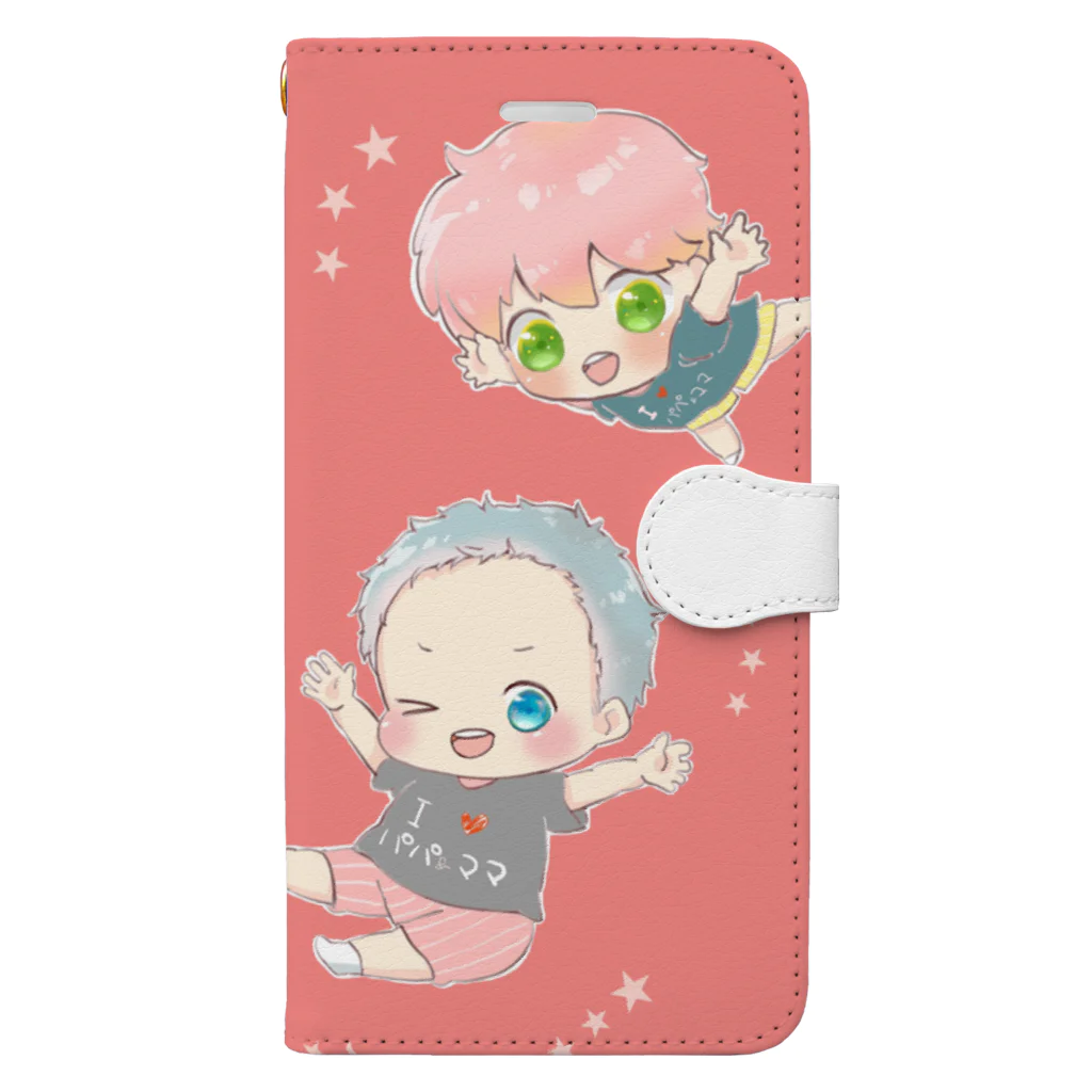 ろっこ🎀ゆめかわイラストレーター🎀💍のぱぱままだいすき。 Book-Style Smartphone Case