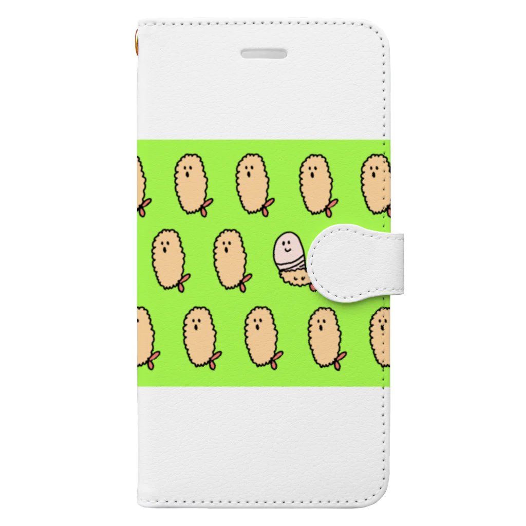 秋枷のえびふらいくん Book-Style Smartphone Case