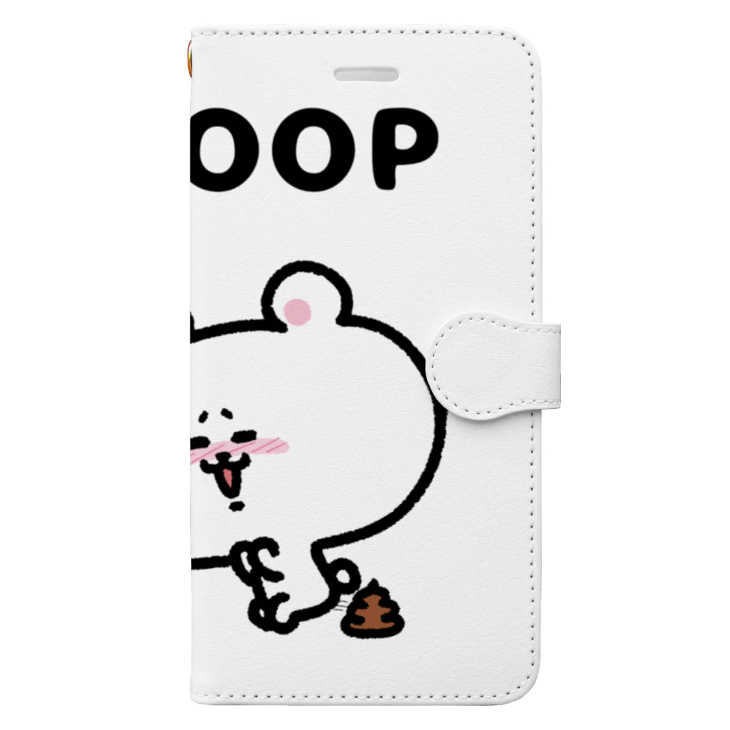 うさぎまるえkawaiishop のくまコロりん『ぷりっ』 手帳型スマホケース