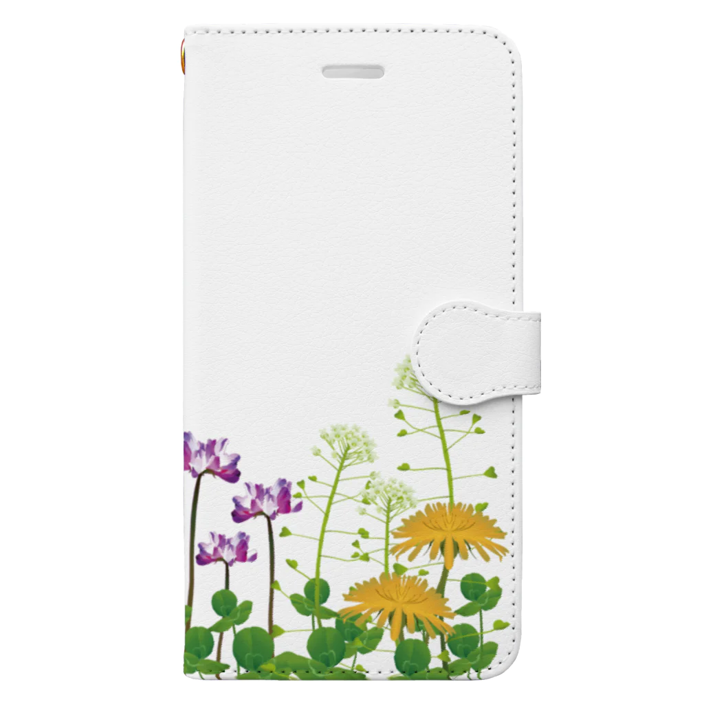 Drecome_Designの 野の花 Book-Style Smartphone Case