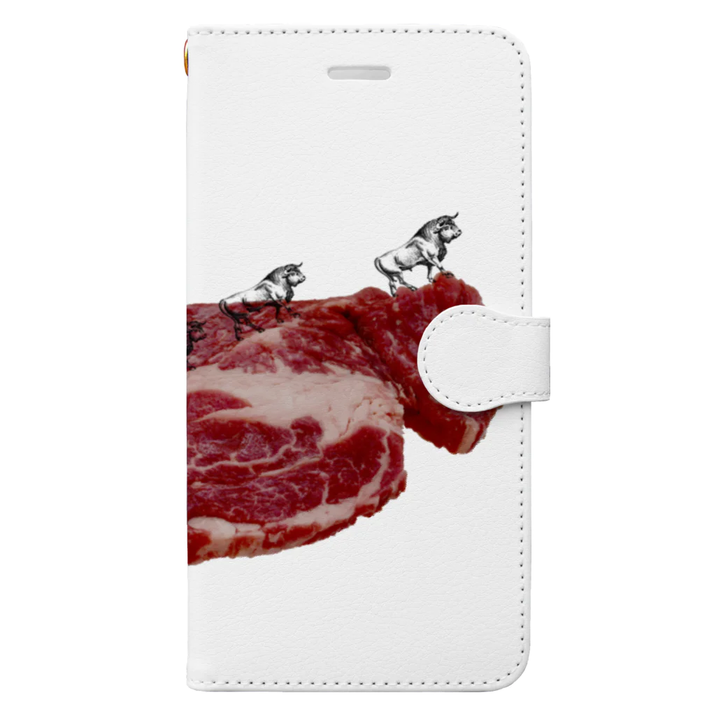 tottoの肉食／ビーフ×牛さん Book-Style Smartphone Case