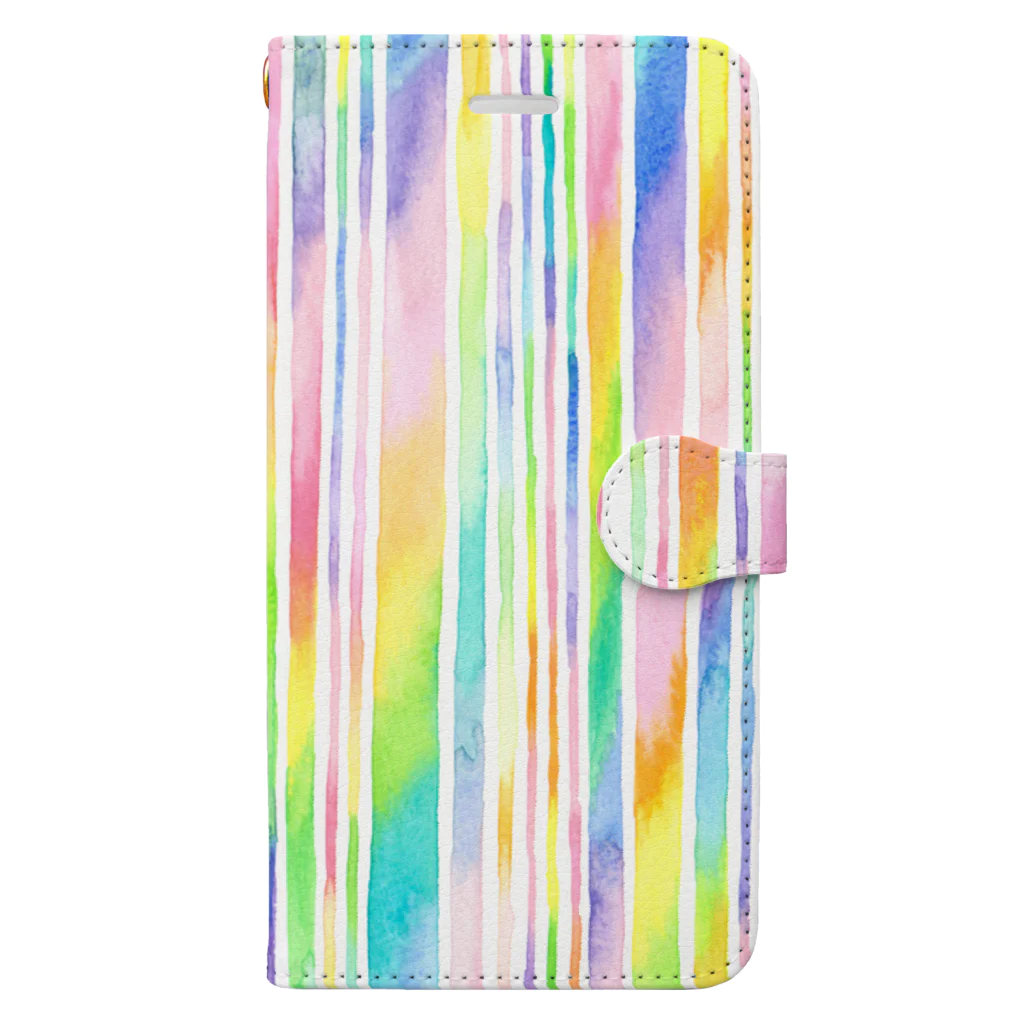 HARUIRO22の虹色line Book-Style Smartphone Case