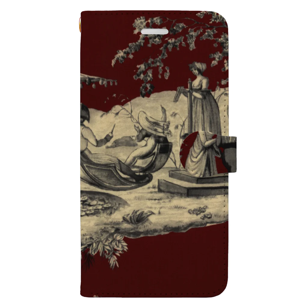 J. Jeffery Print Galleryのトワルドジュイ Toile de Jouy 手帳型スマホケース