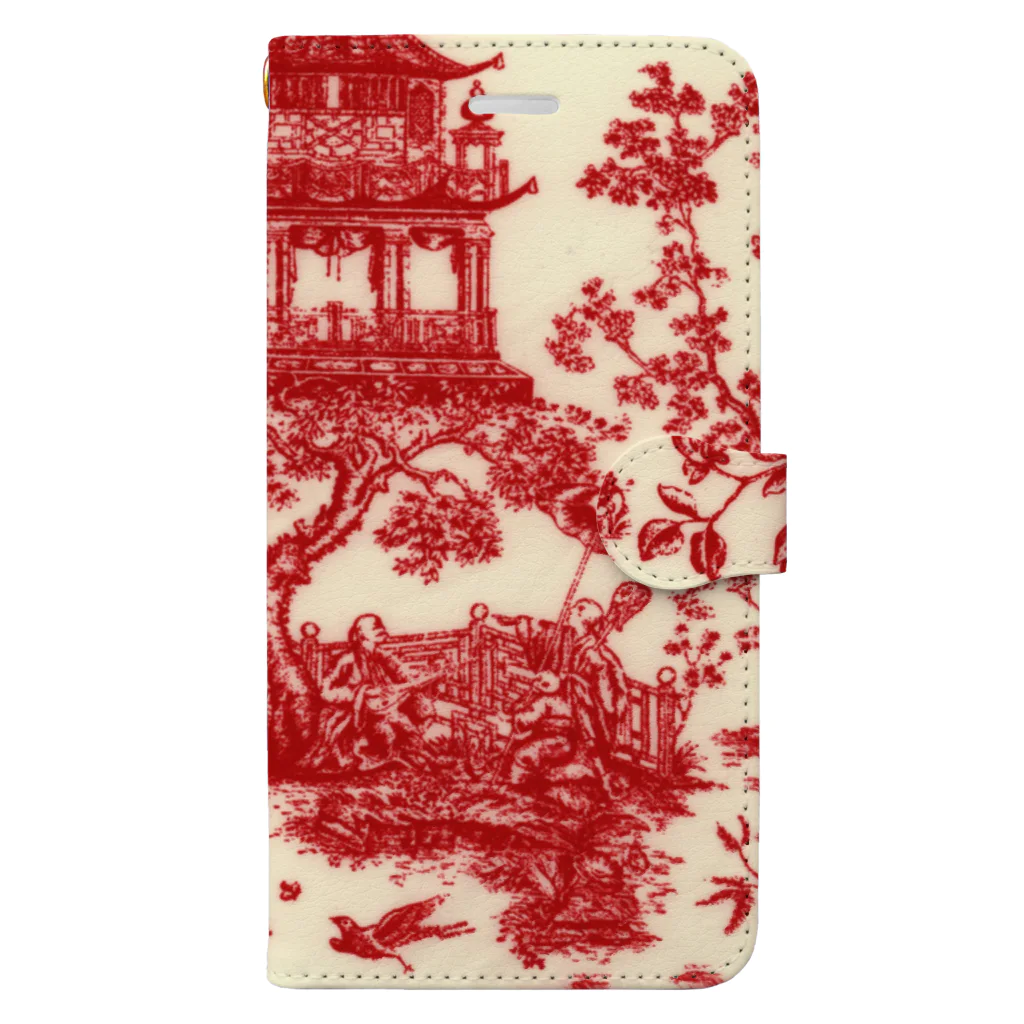 J. Jeffery Print Galleryのトワルドジュイ Toile de Jouy 手帳型スマホケース