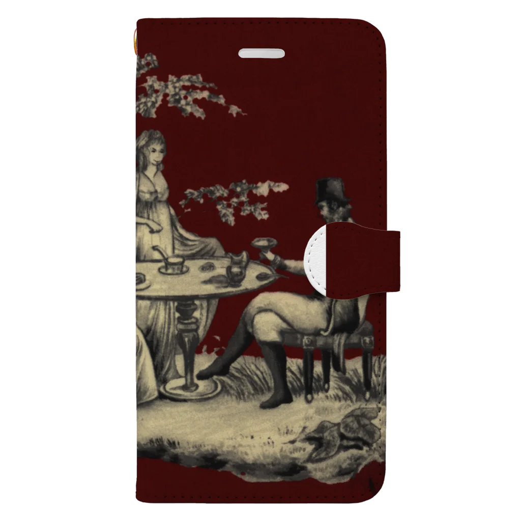 J. Jeffery Print Galleryのトワルドジュイ Toile de Jouy 手帳型スマホケース