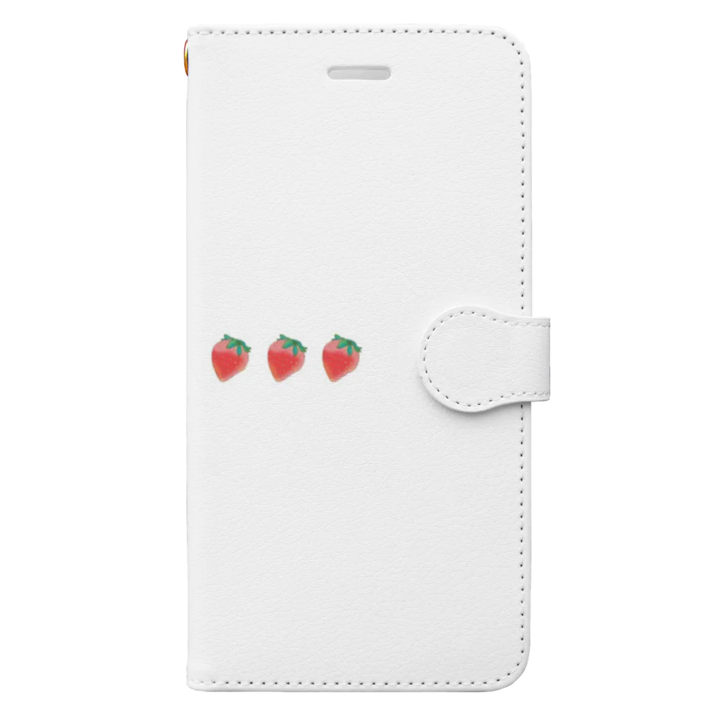 mero46のいちご Book-Style Smartphone Case