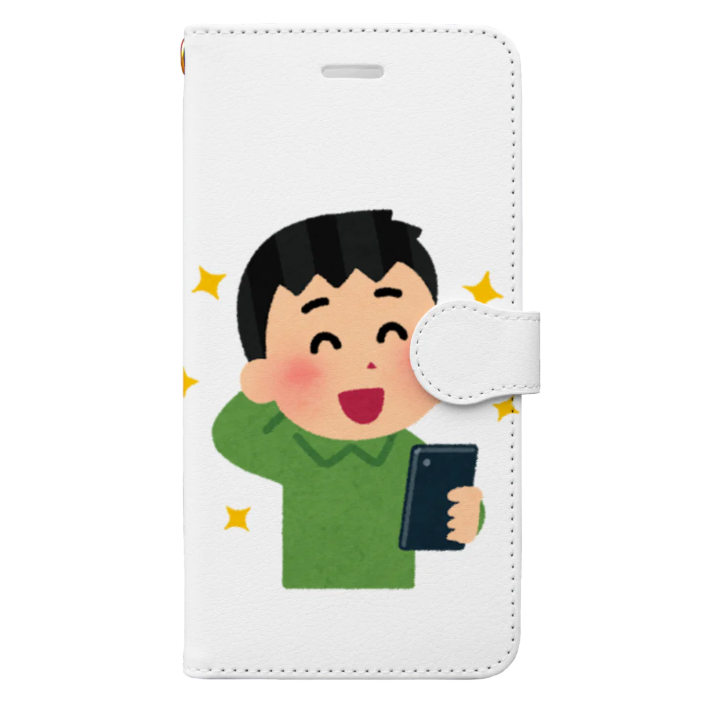 portemoのフリー画像くん 手帳型スマホケース