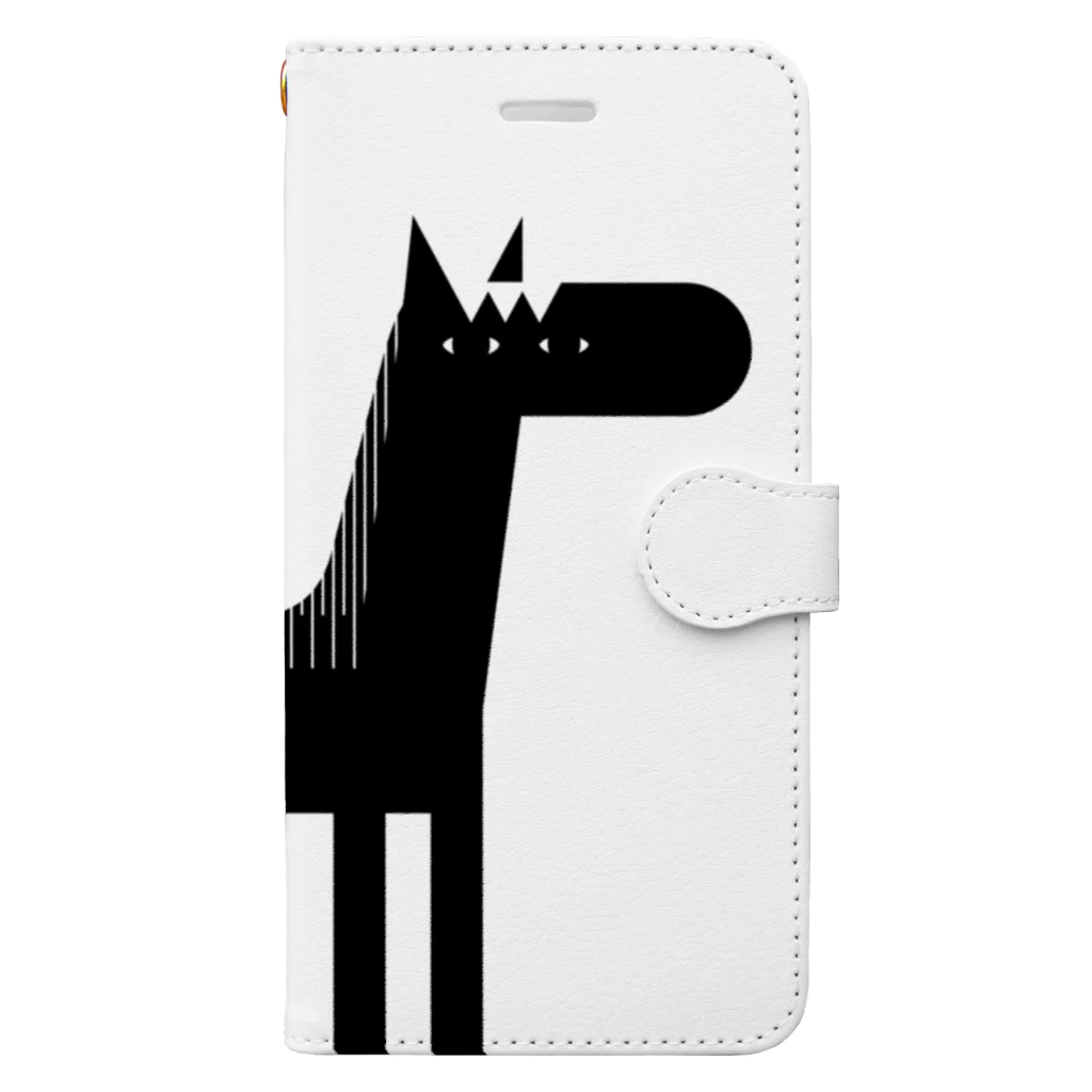 オ ザ むのANIMALシリーズ　うま Book-Style Smartphone Case