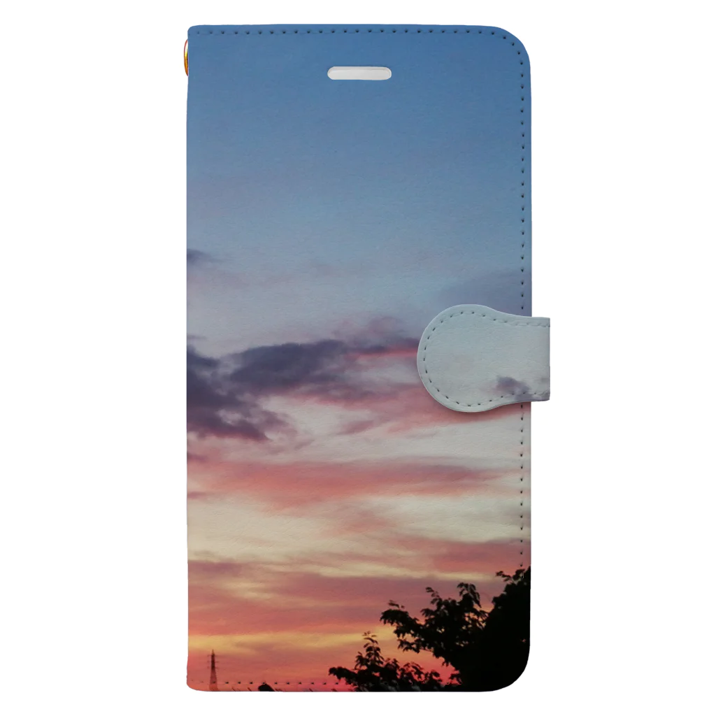 西園寺 颯斗の夕焼け雲 Book-Style Smartphone Case