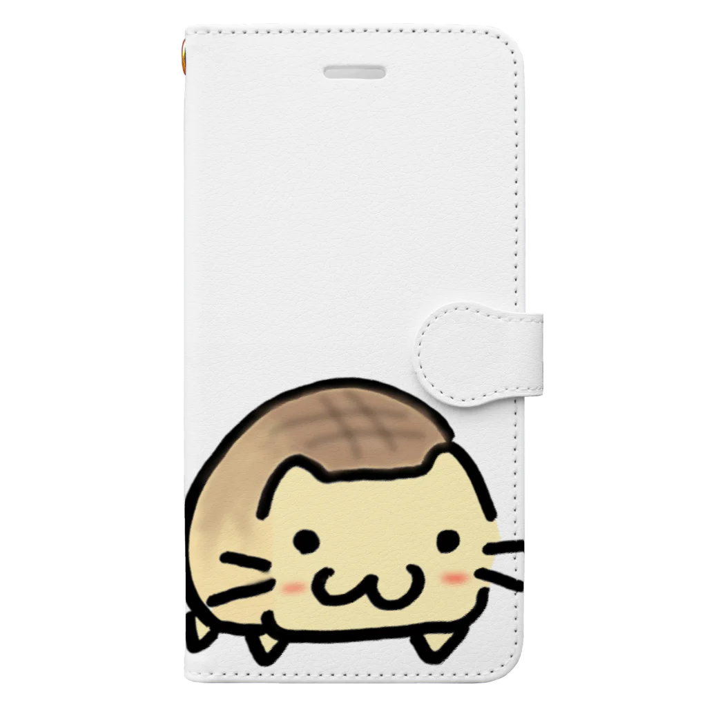 湊ミカンのネコぱん(メロンパン) Book-Style Smartphone Case