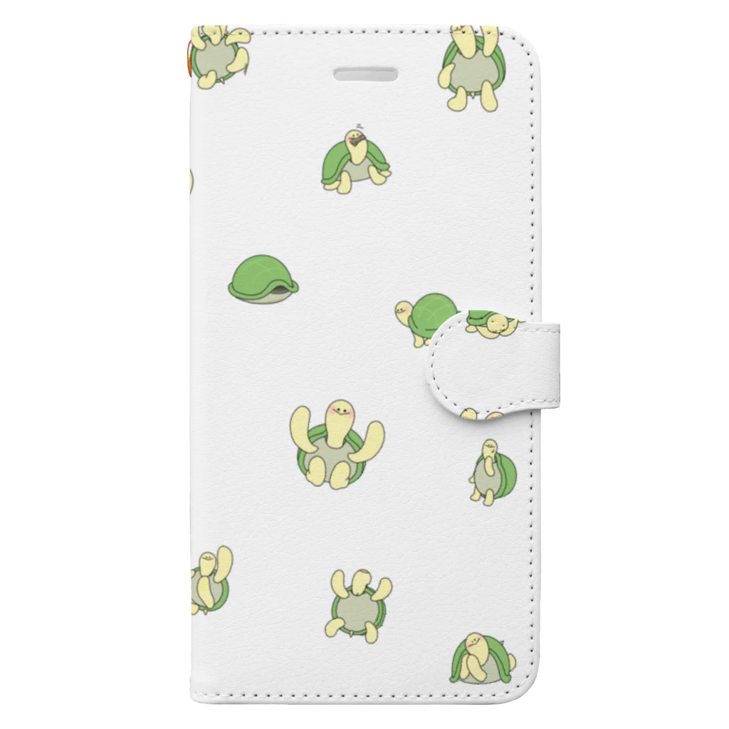 カメちゃん𓆉のいっぱいカメちゃん Book-Style Smartphone Case