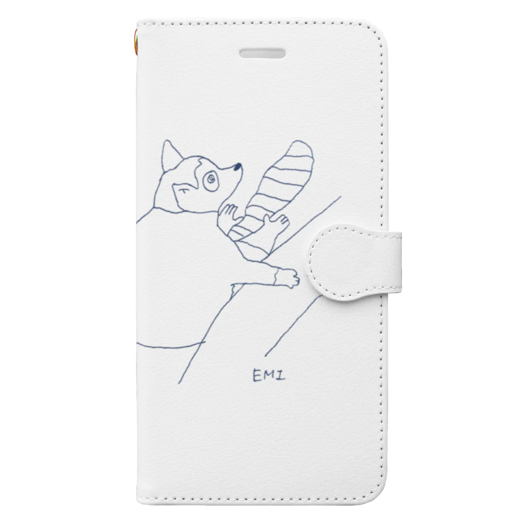 えみ(いらすとよう)のワオキツネザル(手抜き) Book-Style Smartphone Case