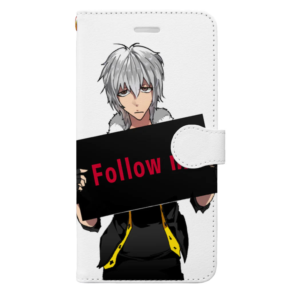 eve_abyss@フォロバ102％ゲーム、イラスト垢さんは200%でお送り致します♂♀のfollow me Book-Style Smartphone Case