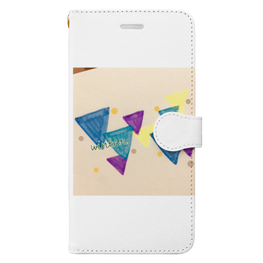 tiny sunのsankaku winter Book-Style Smartphone Case