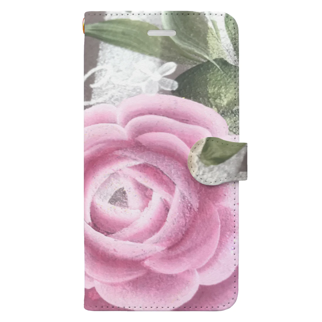 foryouuuuuの大輪の薔薇トールペイント Book-Style Smartphone Case