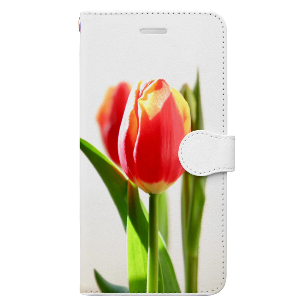 rose-love7の花柄 チューリップ🌷 Book-Style Smartphone Case